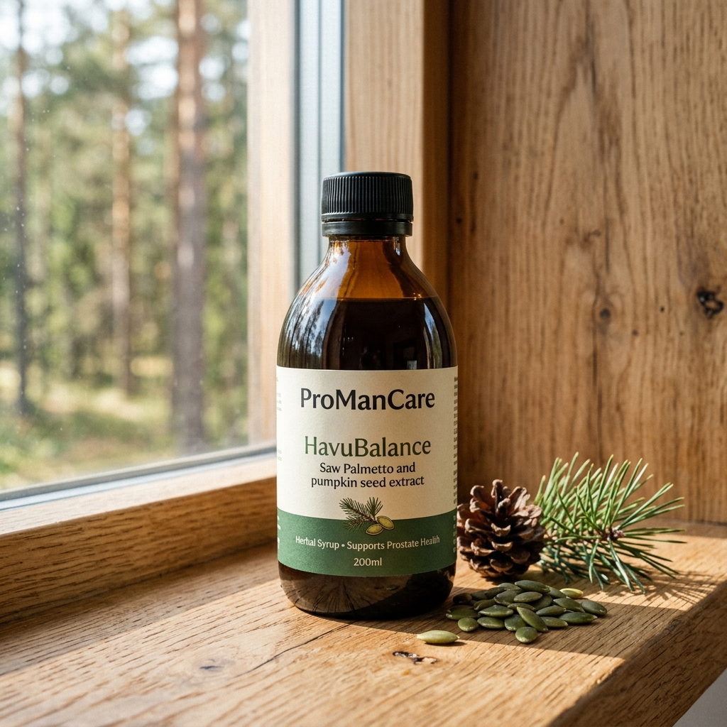 ProManCare HavuBalance sahapalmu ja kurpitsansiemen siirappi